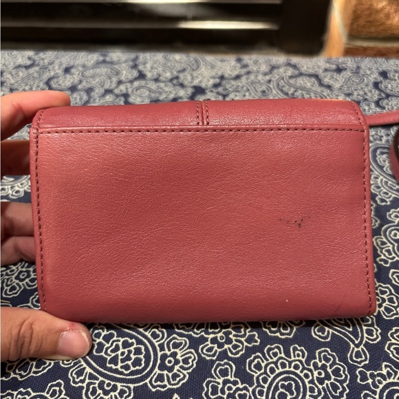 COACH Kristin Leather Hobo Bag & Matching Wallet Set - Berry/Plum Pink - Picture 7 of 8